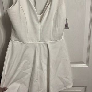 White dress with short underneath